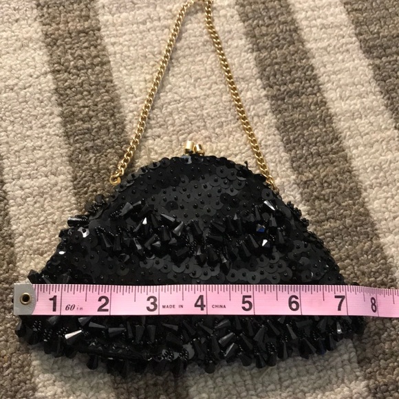 Black Beaded Purse - Picture 3 of 5